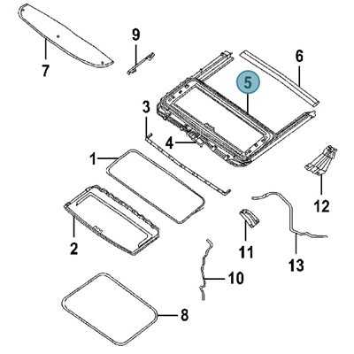 04 15 NISSAN ARMADA 08 15 TITAN SUNROOF ASSEMBLY