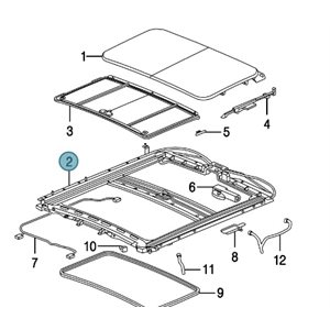 02-06 CADILLAC ESCALADE / 2000-06 GMC DENALI / YUKON / TAHOE / SUBURBAN / 02-06 AVALANCHE SUNROOF MODULE ASSEMBLY (W / O ENTERTAINMENT SYSTEM)