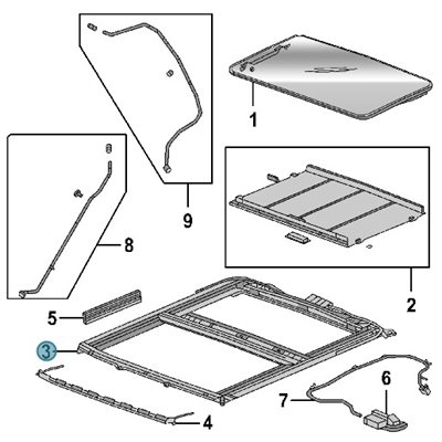 10-17 CHEVROLET EQUINOX / GMC TERRAIN SUNROOF ASSEMBLY