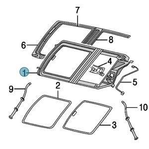 11-13 JEEP GRAND CHEROKEE / 11-13 DURANGO / 11-14 CHARGER SUNROOF ASSEMBLY