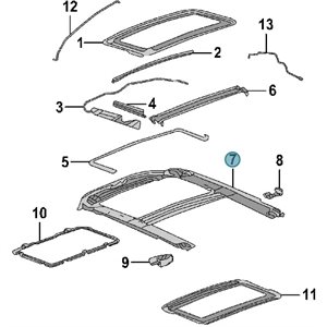 11-16 CHEVROLET CRUZE / CRUZE LIMITED SUNROOF ASSEMBLY