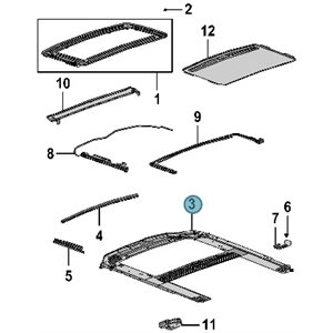12-17 BUICK VERANO / 13-16 CHEVY MALIBU SUNROOF ASSEMBLY