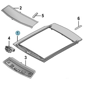 12-17 LAND ROVER RANGE ROVER EVOQUE 2 DOOR / 16-19 EVOQUE 4 DOOR / 15-19 DISCOVERY SPORT PANORAMIC ROOF GLASS (GRAY TRIM VERSION)