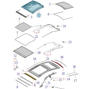13-20 LINCOLN MKZ PANORAMIC ROOF SLIDING GLASS