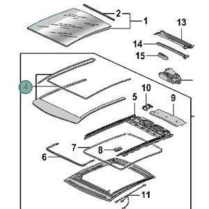 15-20 AUDI A3 / S3 SEDAN FRONT SUNROOF GLASS (STATIONARY)