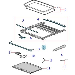 15-20 CHEVROLET / SUBURBAN / GMC YUKON / CADILLAC ESCALADE SUNROOF ASSEMBLY