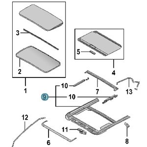 11-17 NISSAN JUKE SUNROOF FRAME ASSEMBLY